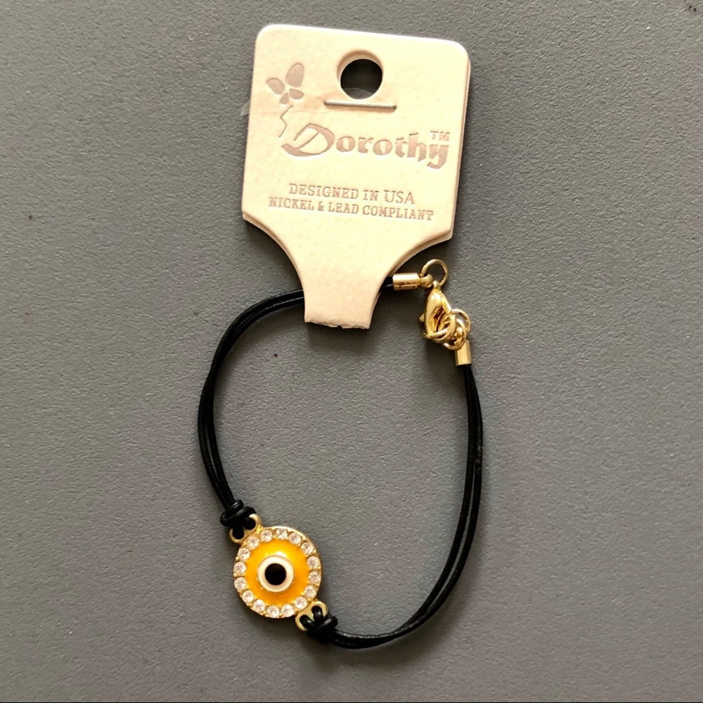 Dorothy Yellow & Black Rhinestone Bracelet NWT